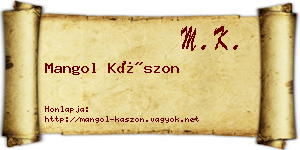 Mangol Kászon névjegykártya